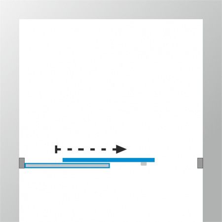 Дверь душевая Тритон Слайд 100*185, стекла с рисунком полосы