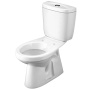 Santek. Унитаз-компакт "Анимо" 1WH110038 эконом, выпуск в пол, однорежимная арматура, сиденье полипропилен