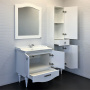 Comforty. Тумба-умывальник "Монако-80-1" белый глянец с раковиной Comforty 3380