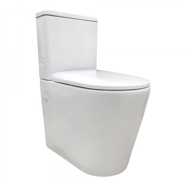 Безободковый унитаз-компакт Comforty CF41273S1 универсальный выпуск, двухрежимная арматура, сиденье дюропласт с микролифтом