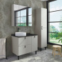 Comforty. Зеркало-шкаф "Сорренто-90" светло-серый Comforty. Зеркало-шкаф "Сорренто-90" светло-серый