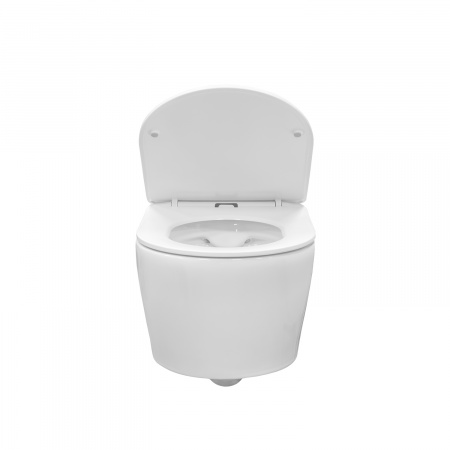 Унитаз подвесной безободковый Comforty CF41273WH тонкое сиденье дюропласт с микролифтом