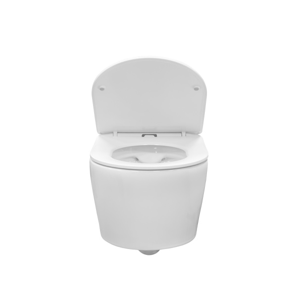 Унитаз подвесной безободковый Comforty CF41273WH тонкое сиденье дюропласт с микролифтом