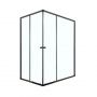 Душевое ограждение Domani-Spa Cube V128 1200*800*1900, без поддона, прозрачное стекло, Black accents