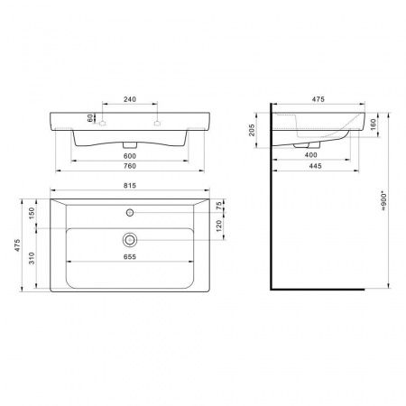 Santek. Раковина "Тигода 80" 1WH302084