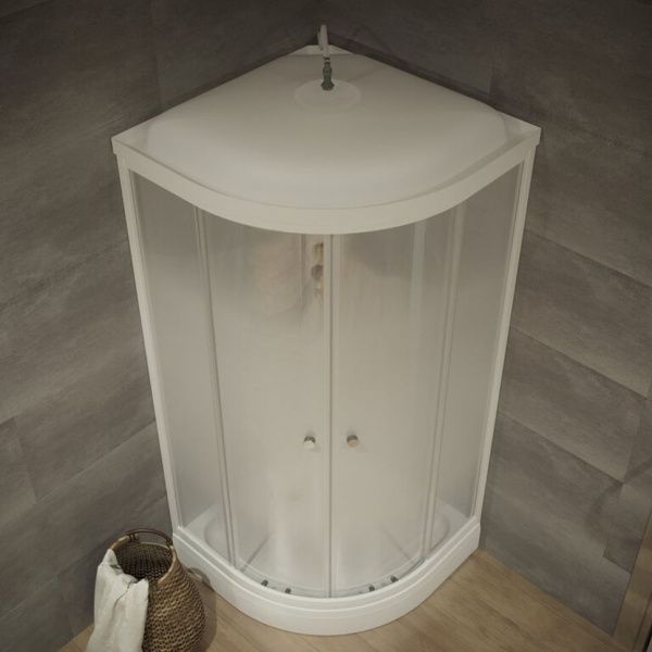 Угловая душевая кабина Тритон Лайт 90*90 А низкий поддон, сифон D90 мм