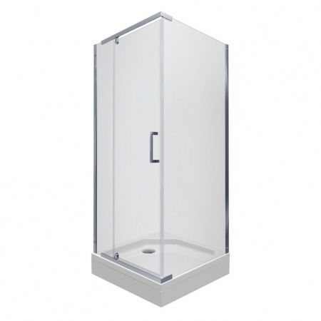 Душевое ограждение Тритон Терра-Хром, 90х90, квадратный низкий поддон, сифон D90 мм