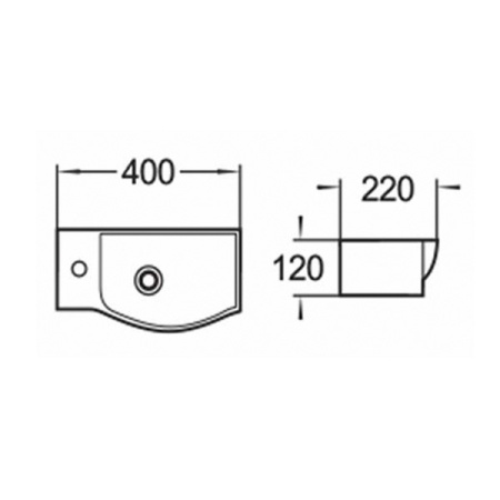 Компактная подвесная раковина Comforty 7947AR