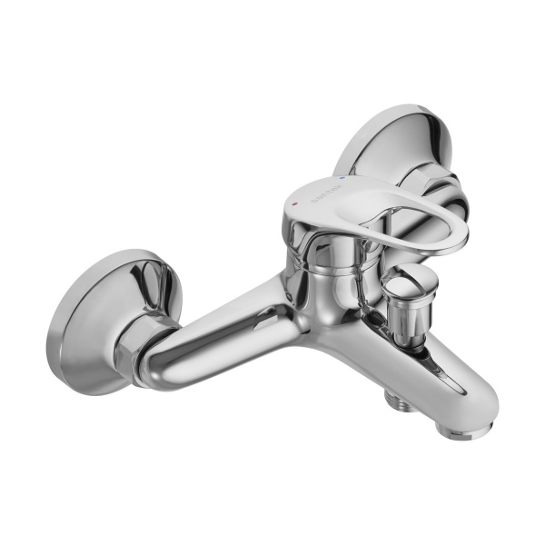 Смеситель для ванны Сантек Баус WH5A10010C001 короткий излив, с аксессуарами, хром