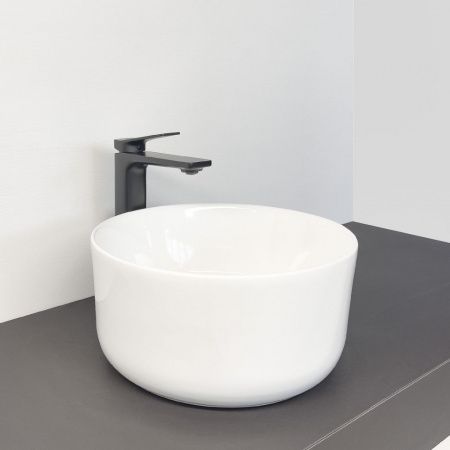 Накладная круглая раковина с высоким бортом Comforty HDA086A белая