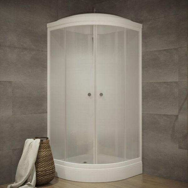 Угловая душевая кабина Тритон Лайт 90*90 А низкий поддон, сифон D90 мм