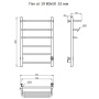 Полотенцесушитель электрический Тругор Пэк сп 19 80х50 32 мм (хром)