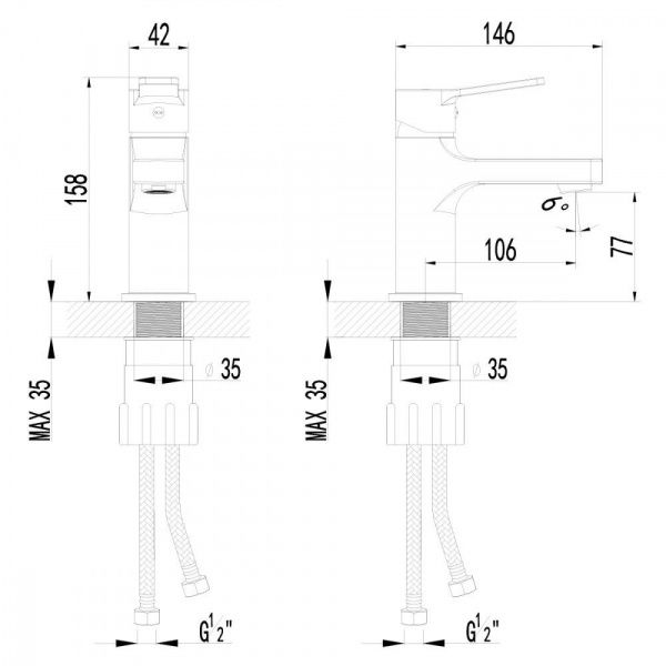 Смеситель для раковины AWP Aurel S0606C хром