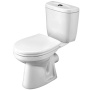 Santek. Унитаз-компакт "Анимо", 1WH302135 прямой выпуск, двухрежимная арматура, сиденье дюропласт softclose Santek. Унитаз-компакт "Анимо", 1WH302135 прямой выпуск, двухрежимная арматура, сиденье дюропласт softclose