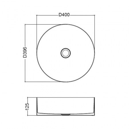 Круглая накладная раковина 40 см из нержавеющей стали Comforty CF8WBTD39RG цвет бронза, с донным клапаном