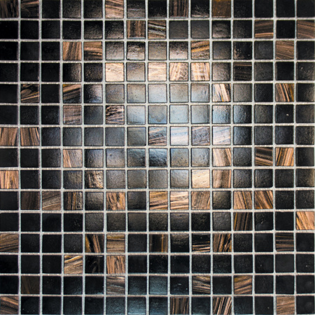 Elada Mosaic. Мозаика HK-12 (327*327*4мм) чёрное золото
