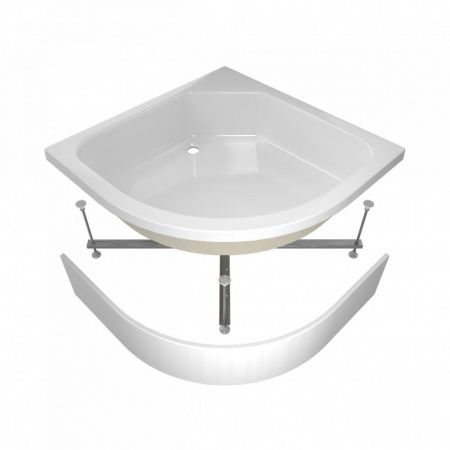 Поддон душевой Тритон ПД20 1/4 круга, средний 80х80 в комплекте