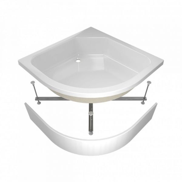 Поддон душевой Тритон ПД20 1/4 круга, средний 80х80 в комплекте