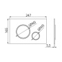 Кнопка управления для скрытых систем инсталляции AlcaPlast M772 хром-мат/хром-глянец