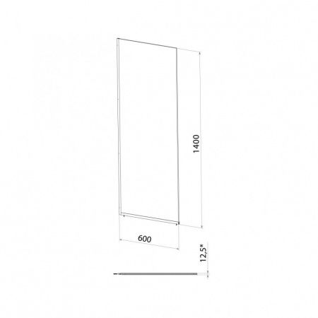 Штора на борт ванны Тритон Статик-Блэк 60*140 8мм