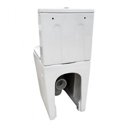 Безободковый унитаз-компакт Comforty CF41273S1 универсальный выпуск, двухрежимная арматура, сиденье дюропласт с микролифтом