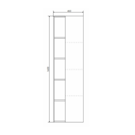 Comforty. Шкаф-колонна Турин-45 дуб бежевый