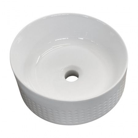 Накладная круглая раковина с высоким скошенным бортом Comforty HDA088A фарфор, белая