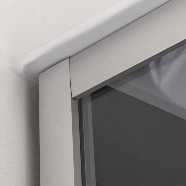 Душевая кабина Comforty 302R NEW правый угол, серое стекло, заднее черное стекло,1200*800*2150