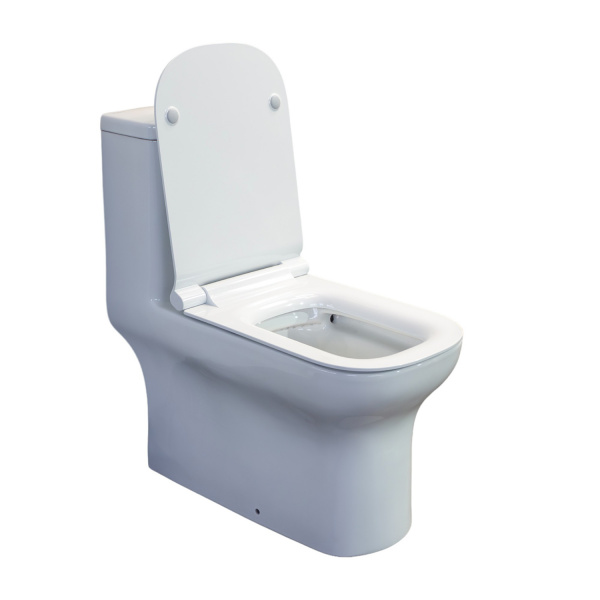 Унитаз моноблок Comforty CF3C6328P горизонтальный выпуск, сиденье дюропласт с микролифтом тонкое, двухрежимный