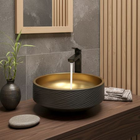 Бронзовая круглая раковина чаша 40 см Comforty J2091