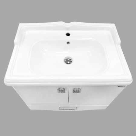 Comforty. Тумба-умывальник "Монако-80-1" белый глянец с раковиной Comforty 3380