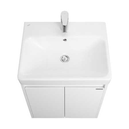Тумба-умывальник Акватон Сканди Doors 55  Белый матовый/Белый глянец 1A278801SD010 с Адриана-55