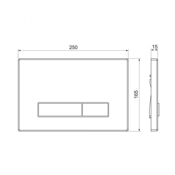 Двухрежимная панель смыва/Клавиша управления для инсталляции Comforty CF5097HCW (белая)