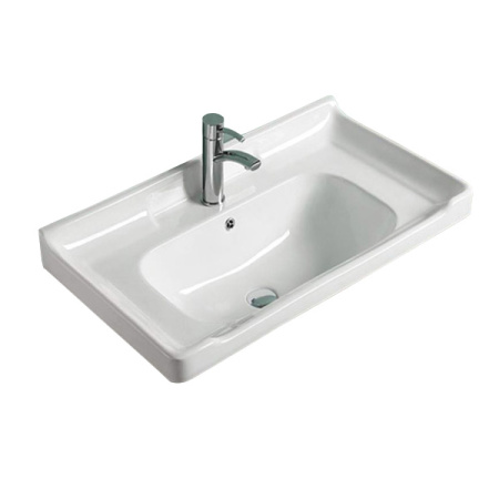 Comforty. Тумба-умывальник "Рига-80" дуб сонома с раковиной Comforty 9335-80