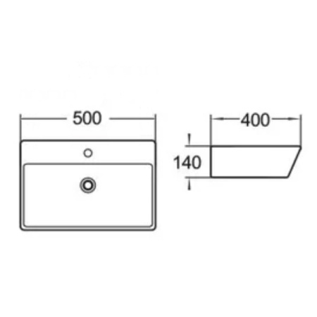 Накладная мебельная раковина Comforty 9055RA-50