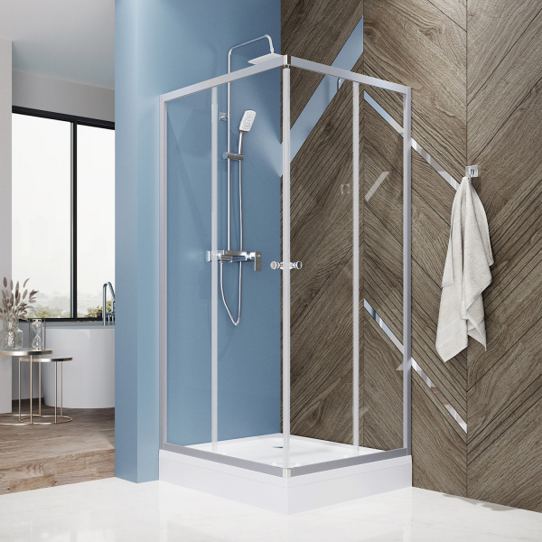 Поддон низкий акриловый Domani-Spa Cube 110 c рамой, экраном 1000*1000 Поддон низкий акриловый Domani-Spa Cube 110 c рамой, экраном 1000*1000