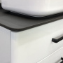 Тумба-умывальник Comforty Амстердам 95 белая с черной матовой столешницей с раковиной Comforty T-Y9378 Тумба-умывальник Comforty Амстердам 95 белая с черной матовой столешницей с раковиной Comforty T-Y9378