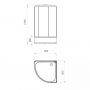 Душевая кабина Comforty 307WG, 900*900*2150, стекло крезет, задняя стеклянная панель крезет
