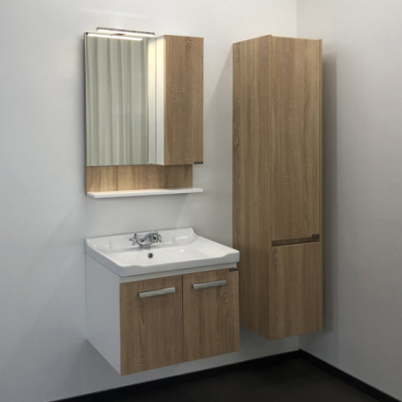 Comforty. Тумба-умывальник Рига-60 дуб сонома с раковиной Comforty 9335-60
