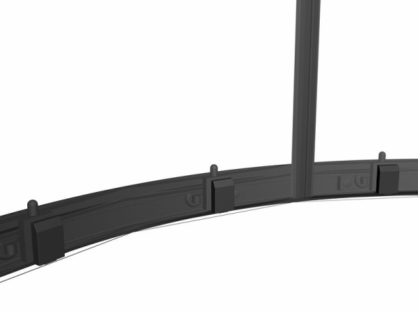 Душевое ограждение Comforty A 511, прозрачное стекло 6 мм, чёрный профиль, 900*900*1950 мм