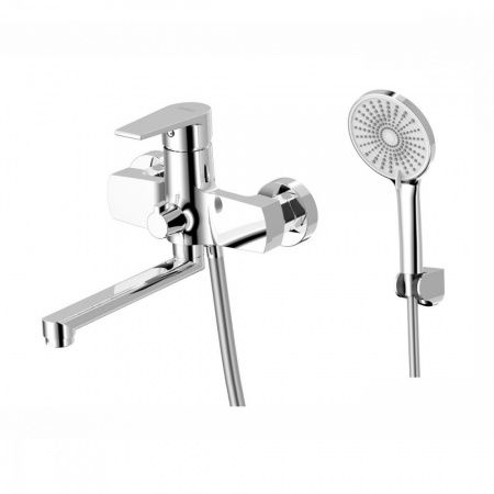 Смеситель для ванны со средним поворотным изливом 200 мм AWP Tulos S2617C хром