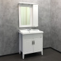 Comforty. Зеркало-шкаф "Палермо-80" белый глянец Comforty. Зеркало-шкаф "Палермо-80" белый глянец