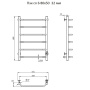 Полотенцесушитель электрический Тругор Пэк сп 6 80х50 32 мм (хром) Полотенцесушитель электрический Тругор Пэк сп 6 80х50 32 мм (хром)