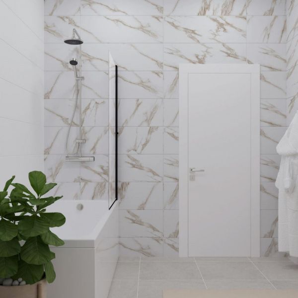 Штора на ванну из закаленного стекла Тритон Соло-Блэк 75*140 черный профиль Штора на ванну из закаленного стекла Тритон Соло-Блэк 75*140 черный профиль