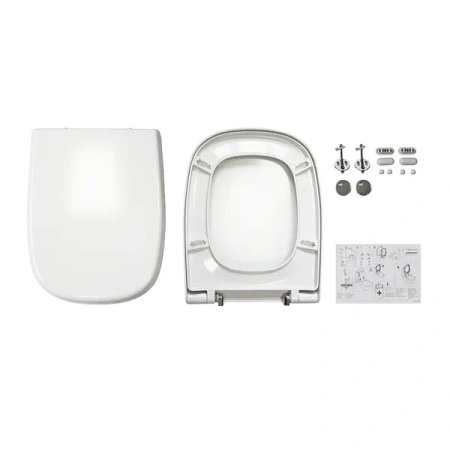 Унитаз-компакт Sanita Luxe Quadro Slim SL DM 2-режимный, сиденье дюропласт с микролифтом тонкое