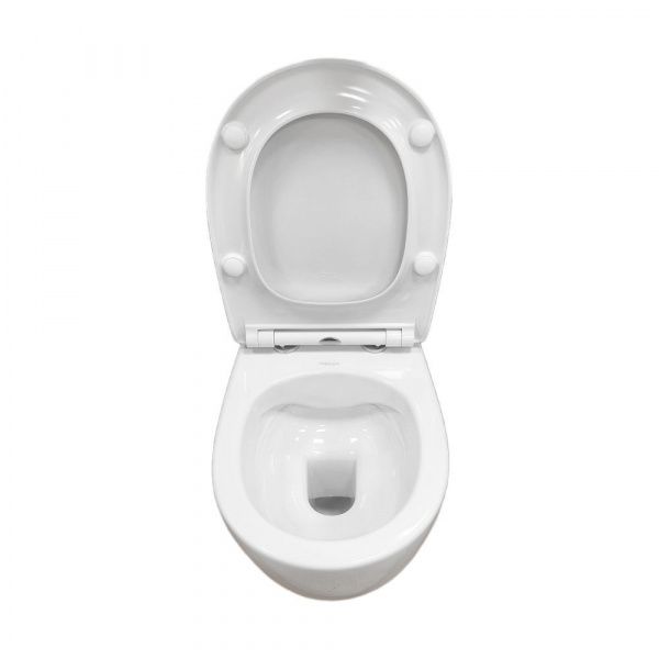 Готовый комплект: унитаз подвесной безободковый Гэлакси + инсталляция Оли + кнопка Оли Глоуб хром глянец