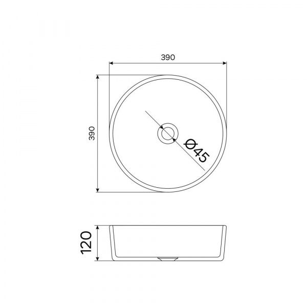 Накладная стеклянная раковина 40 см Comforty CF21002S прозрачное стекло с серебрянным кантом