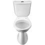 Santek. Унитаз-компакт "Бриз", 1WH302138 косой выпуск, двухрежимная арматура, сиденье дюропласт
