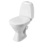 Santek. Унитаз-компакт "Римини", 1WH111758 косой выпуск, однорежимная арматура, сиденье полипропилен