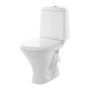 Sanita. Унитаз-компакт "Аттика" однорежимный (эконом), белый (сиденье полипропилен СУ 82.03.00, арматура Уклад)